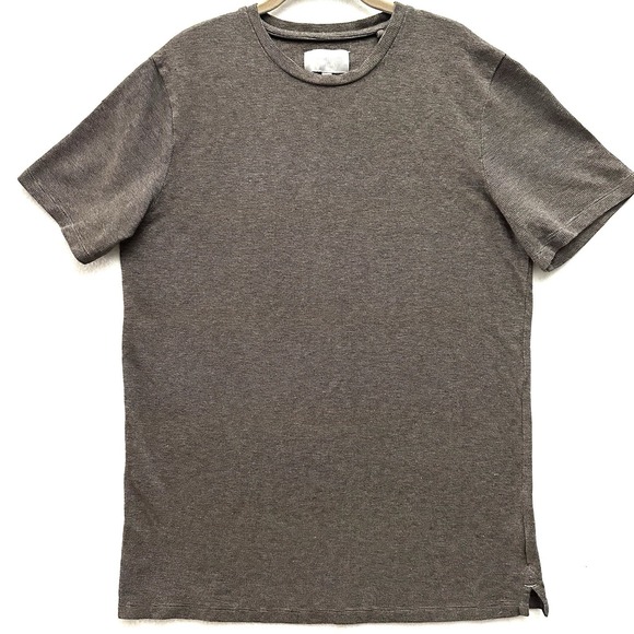 Hickey Freeman Other - Hickey Freeman L Large Brown Black Textured Heavy Cotton T-Shirt‎ Classic Fit
